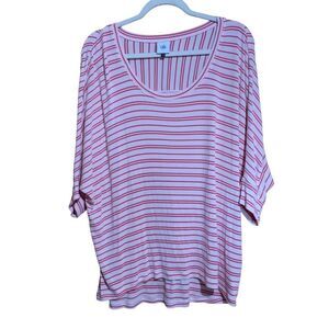 CAbi  Style 5750 Womens Size Large Multicolor Pink Stripe Tickled Tee Shirt